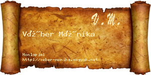 Véber Mónika névjegykártya